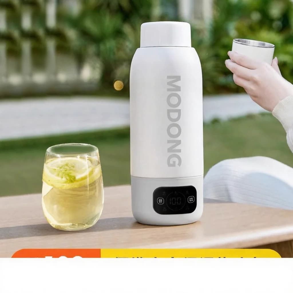 Pārnēsājama elektriskā ceļojumu tējkannas krūze 600ml, 316 Stainless Steel iekšējā tvertne