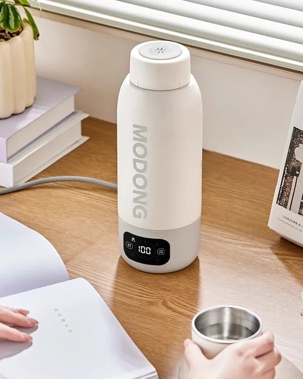 Pārnēsājama elektriskā ceļojumu tējkannas krūze 600ml, 316 Stainless Steel iekšējā tvertne