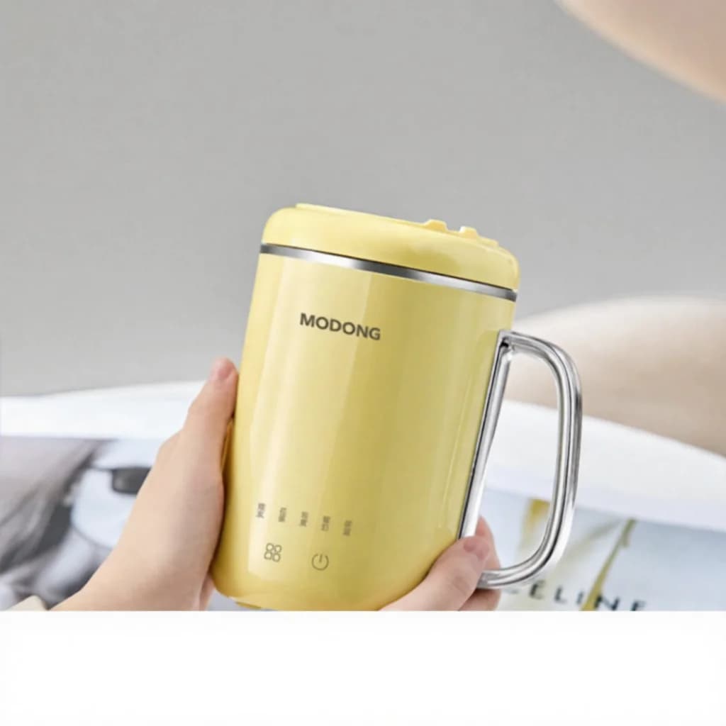Pārnēsājama elektriskā sautējuma krūze 450ml 220V ar filtru un karoti