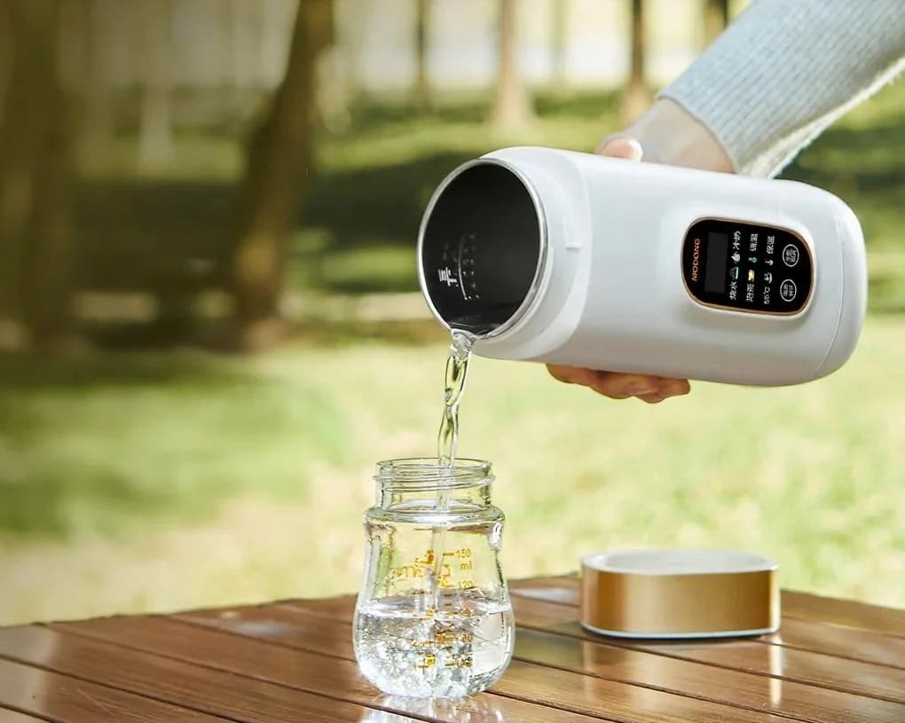 Portatīva elektriskā sildošā krūze ar temperatūras kontroli