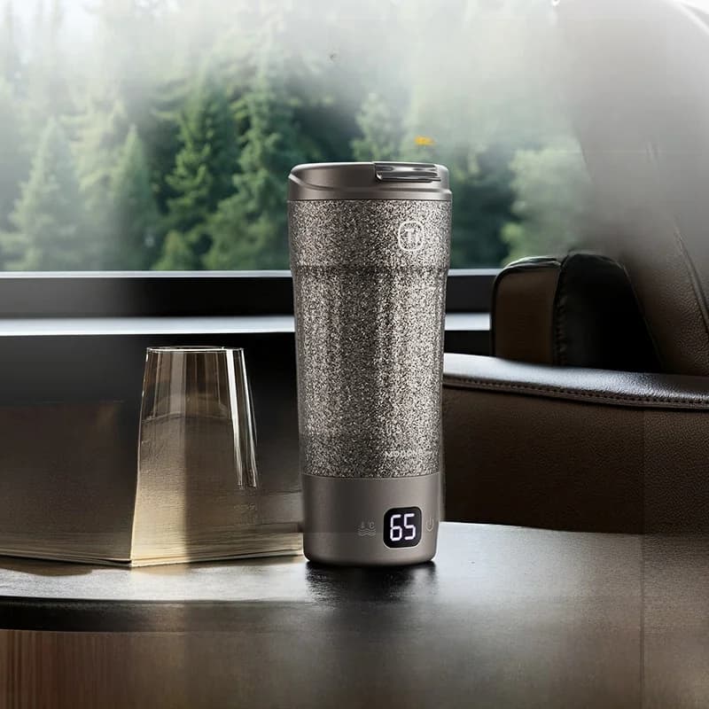 Pārnēsājama titāna elektriskā sildkrūze 400ml temperatūras displejs