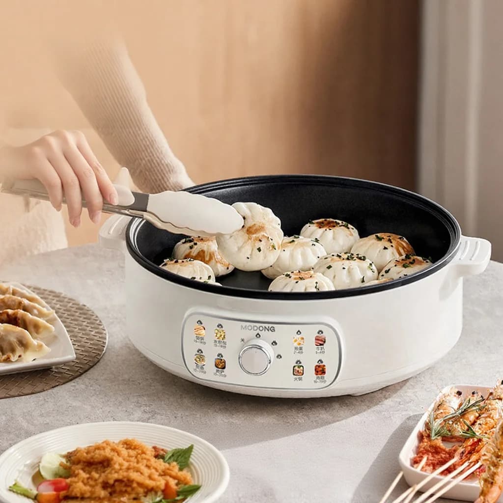 Elektriskā grilpanna ar vāku 1800W, 3 siltuma režīmi, nelīpoša