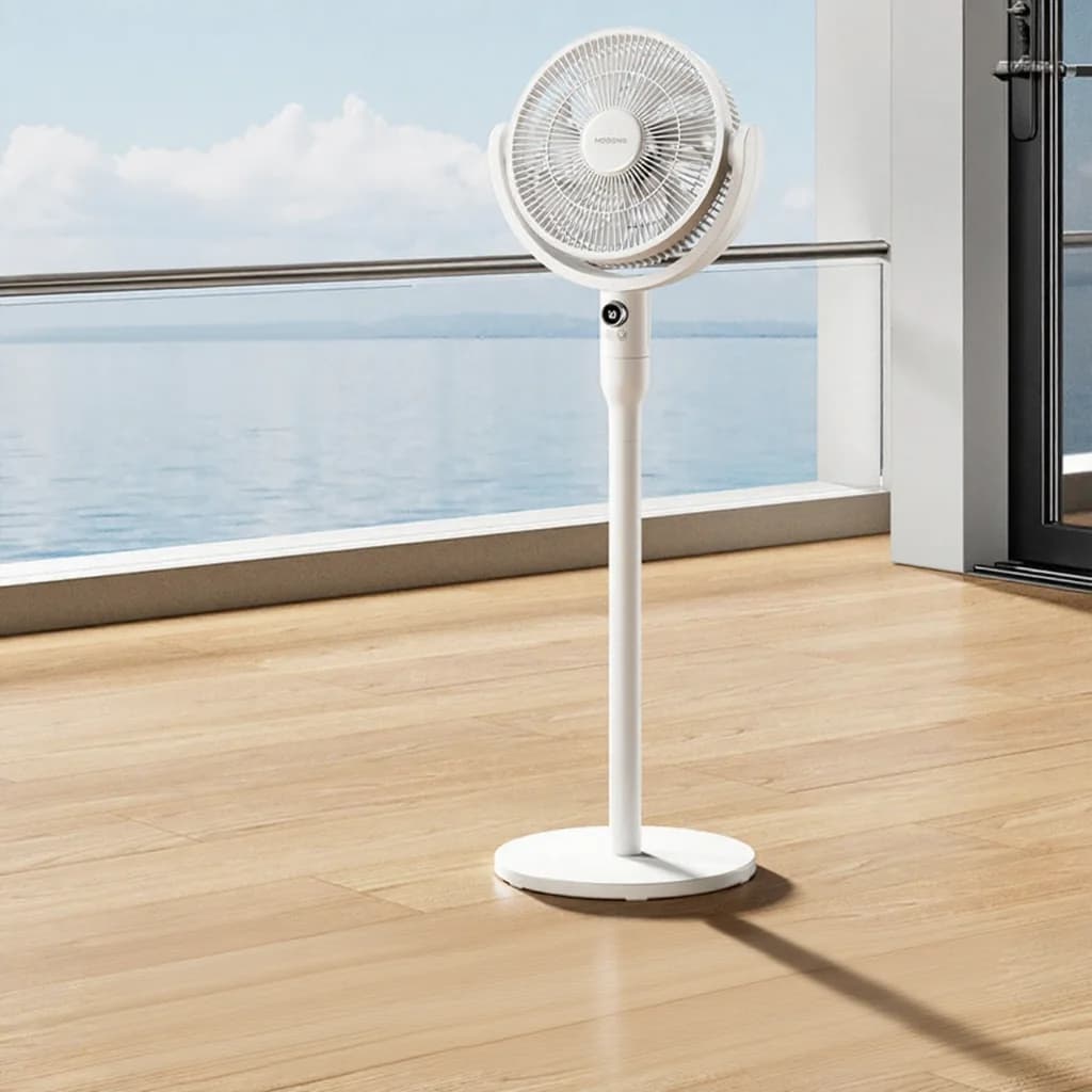 Vieda galda cirkulācijas ventilators ar balss vadību un svārstībām