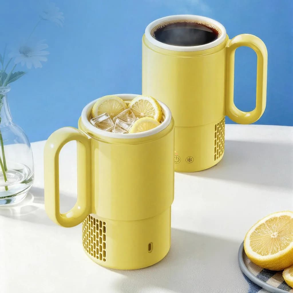 Pārnēsājama sildīšanas un dzesēšanas krūze 450mL 36W skārienvadība