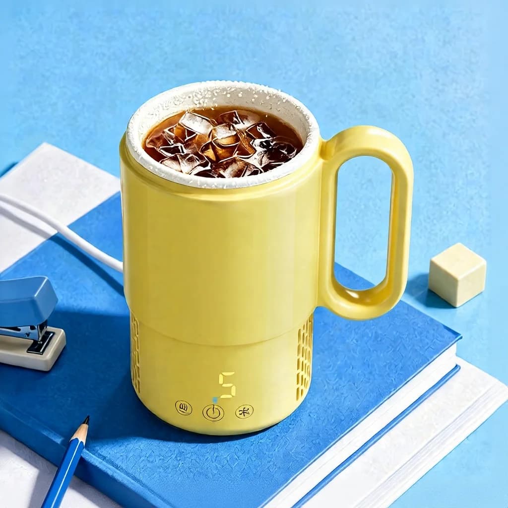Pārnēsājama sildīšanas un dzesēšanas krūze 450mL 36W skārienvadība