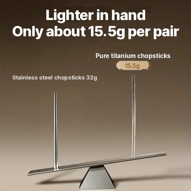 Tīra titāna irbulīšu komplekts, 5 pāri, 23cm, spoguļpulēts