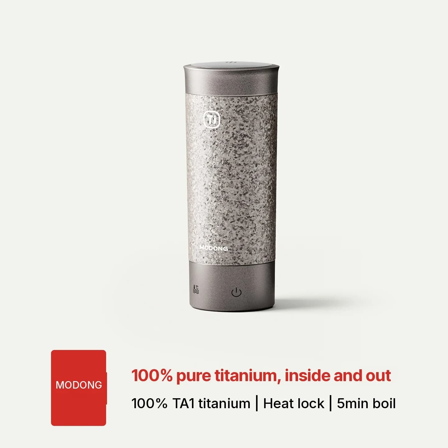 Titāna elektriskā sildāmā ceļojumu krūze 350ml ar temperatūras kontroli