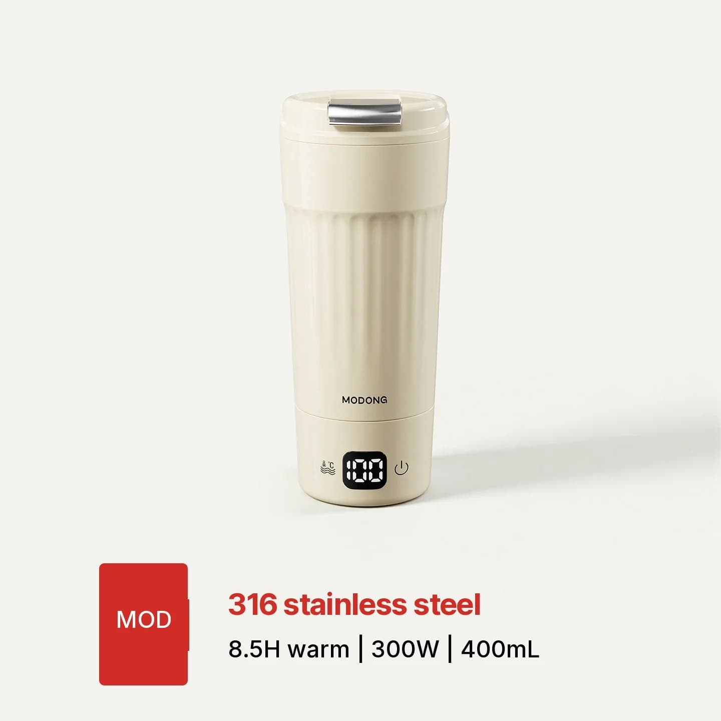 Pārnēsājama elektriskā sildkrūze, 400mL, 7 temperatūras iestatījumi