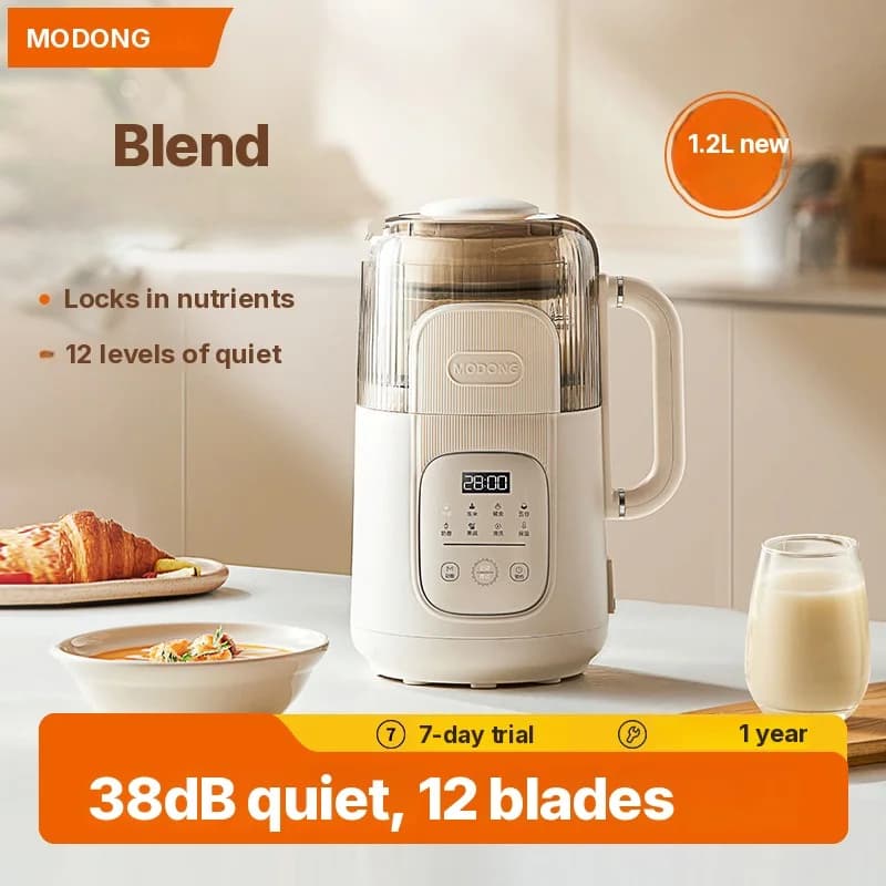 1.2L sildīšanas blenderis ar skārienvadību, stikla korpuss