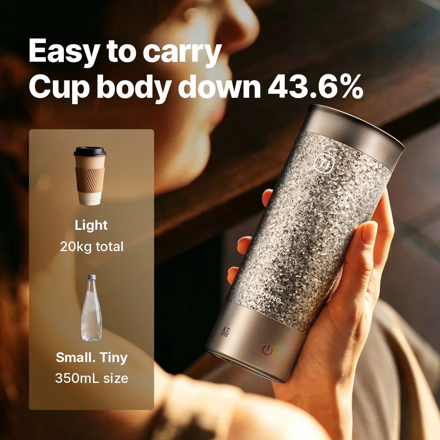 Titāna pārnēsājama elektriskā sildkrūze 350ml dāvanu kastē