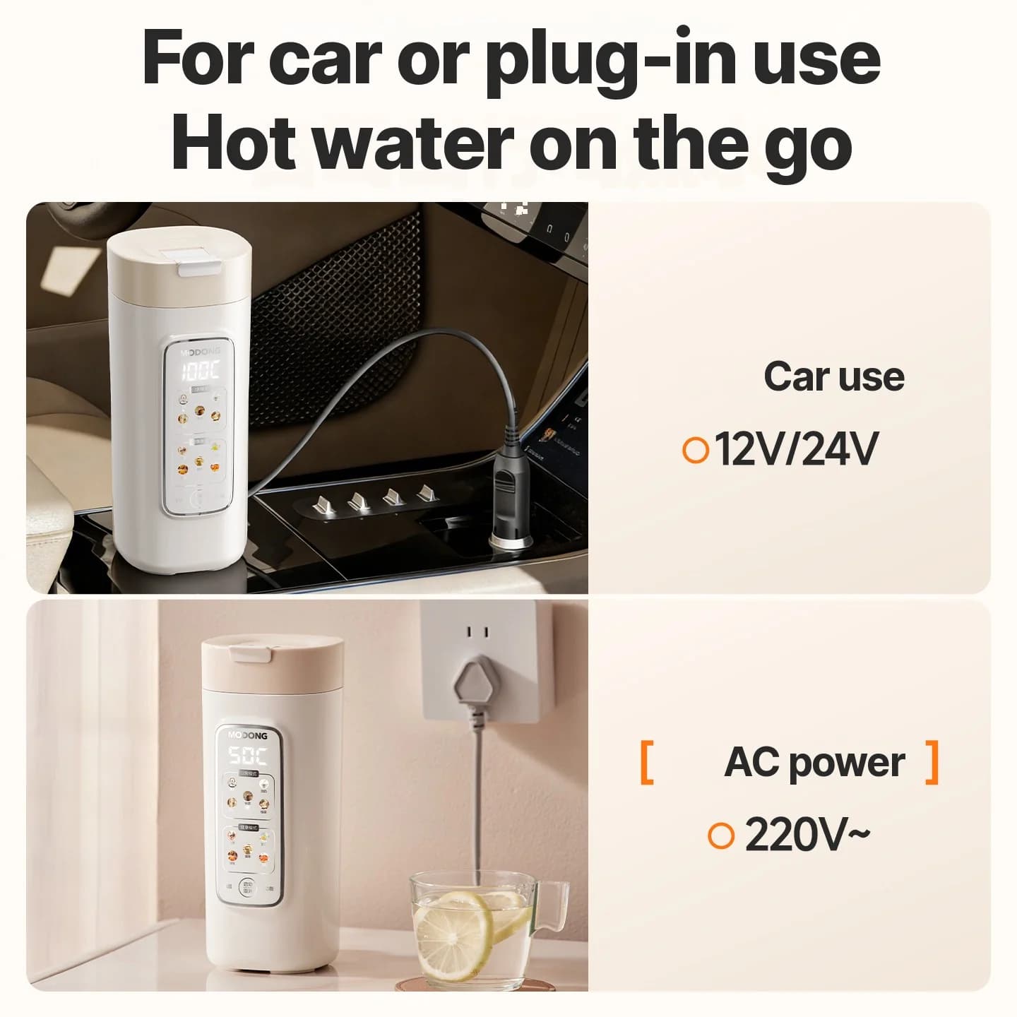 Pārnēsājama elektriska ūdens sildīšanas krūze ar filtru, 220V