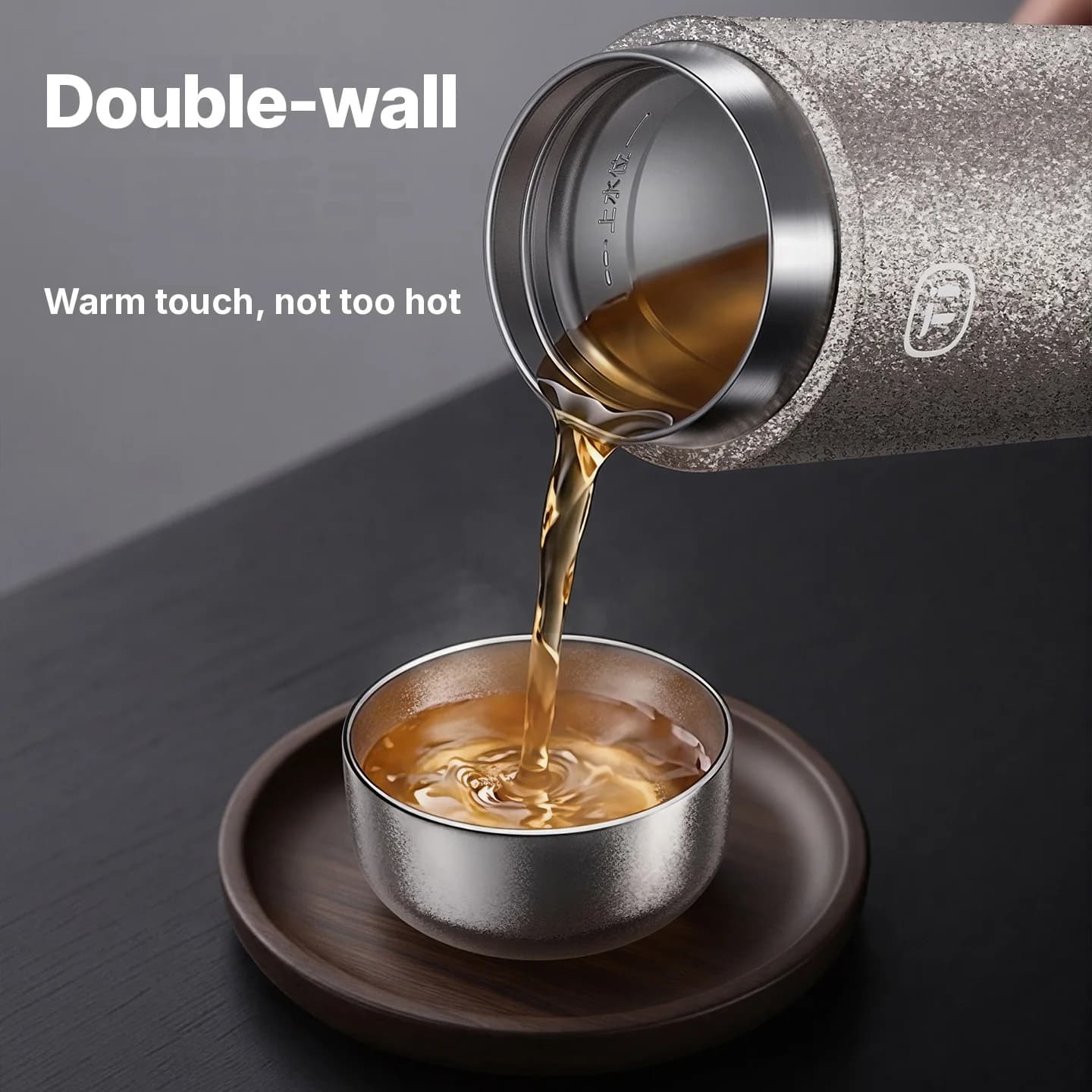 Tīra titāna Gongfu tējas krūzīšu komplekts 55ml, roku darbs, gluda apdare