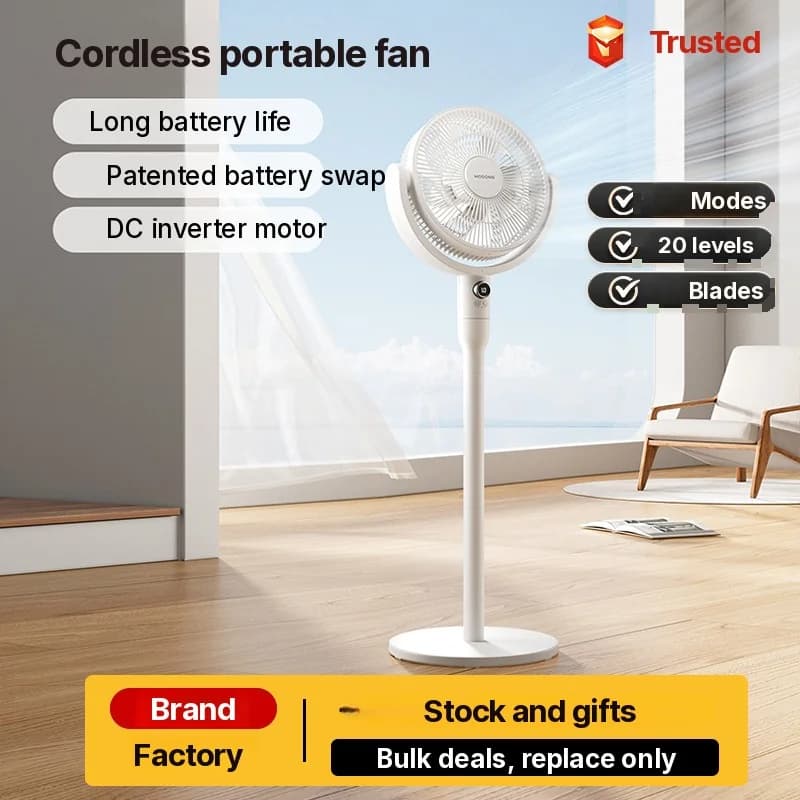 Galda gaisa cirkulācijas ventilators ar balss vadību un svārstīšanos