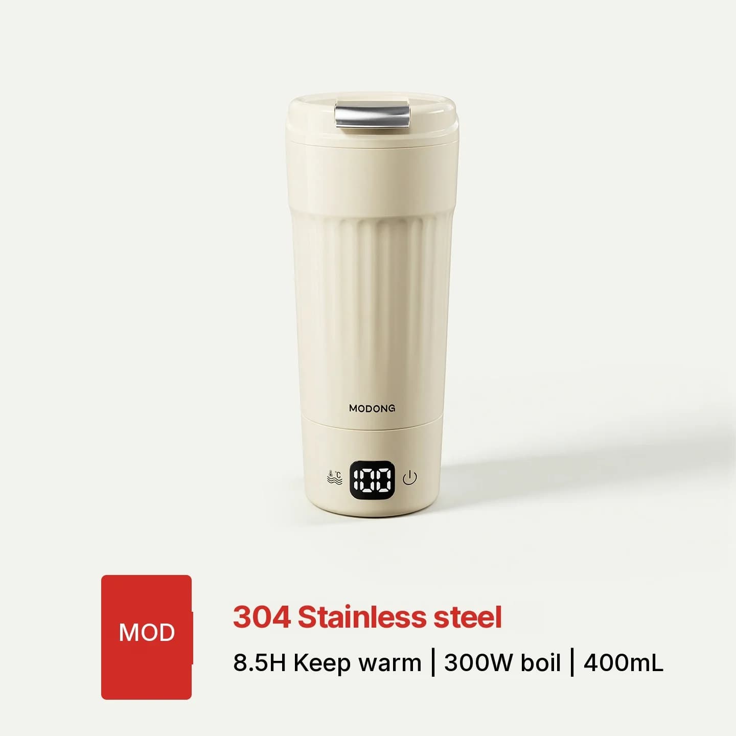 Pārnēsājama elektriskā sildkrūze, 400mL, 7 temperatūras iestatījumi