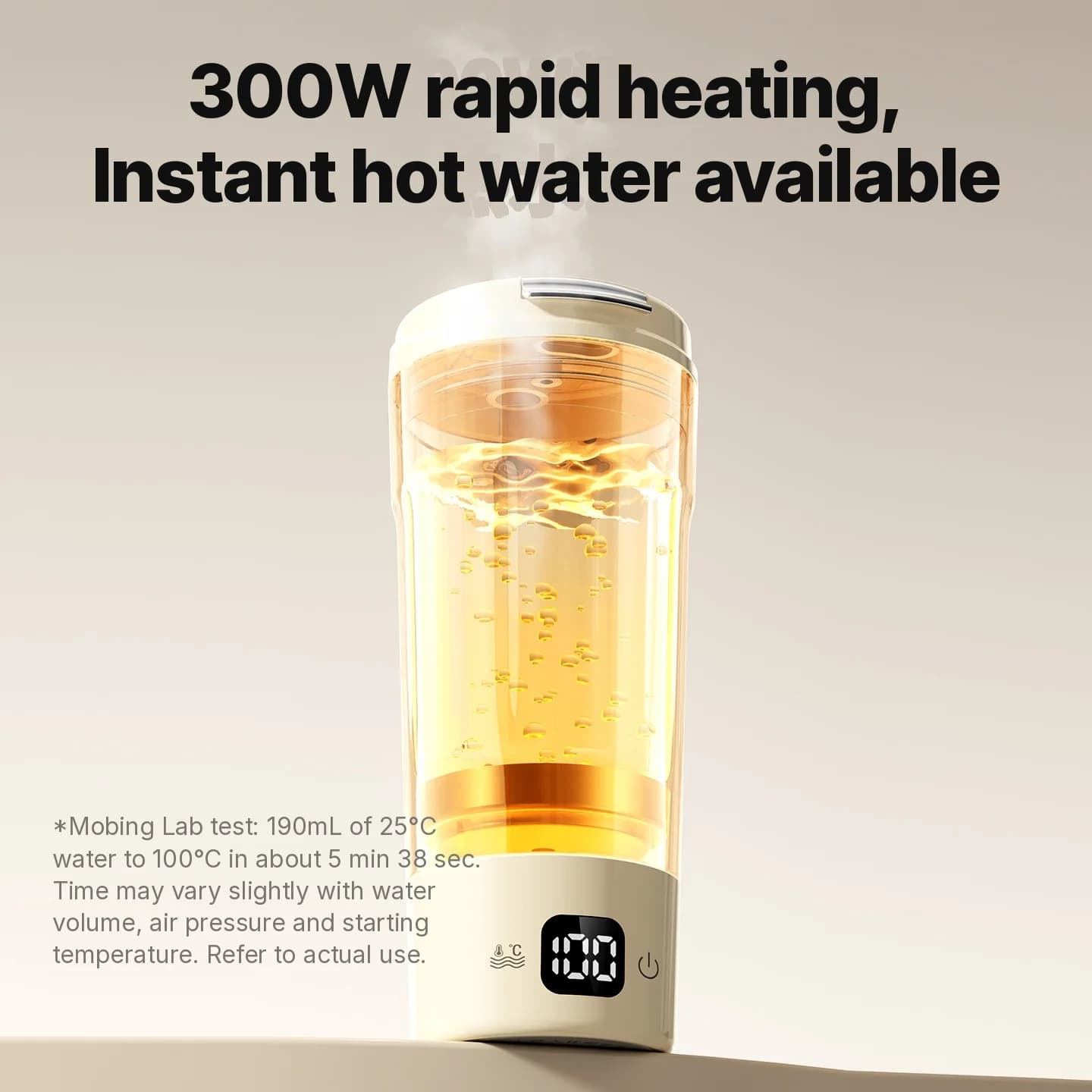 Pārnēsājama elektriskā sildkrūze, 400mL, 7 temperatūras iestatījumi