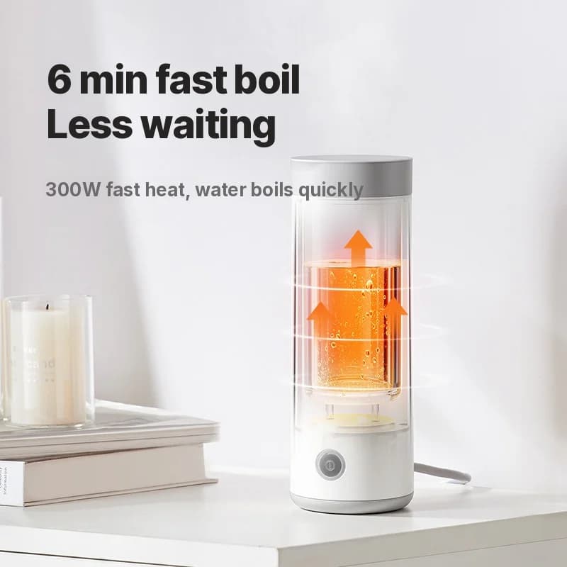 Pārnēsājams elektriskais sildāmais kauss 304 nerūsējošais tērauds 300ml 220V