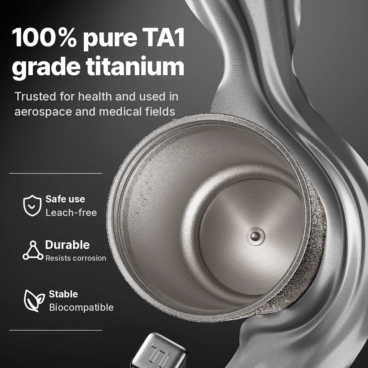 Pārnēsājama titāna elektriskā sildkrūze 400ml temperatūras displejs