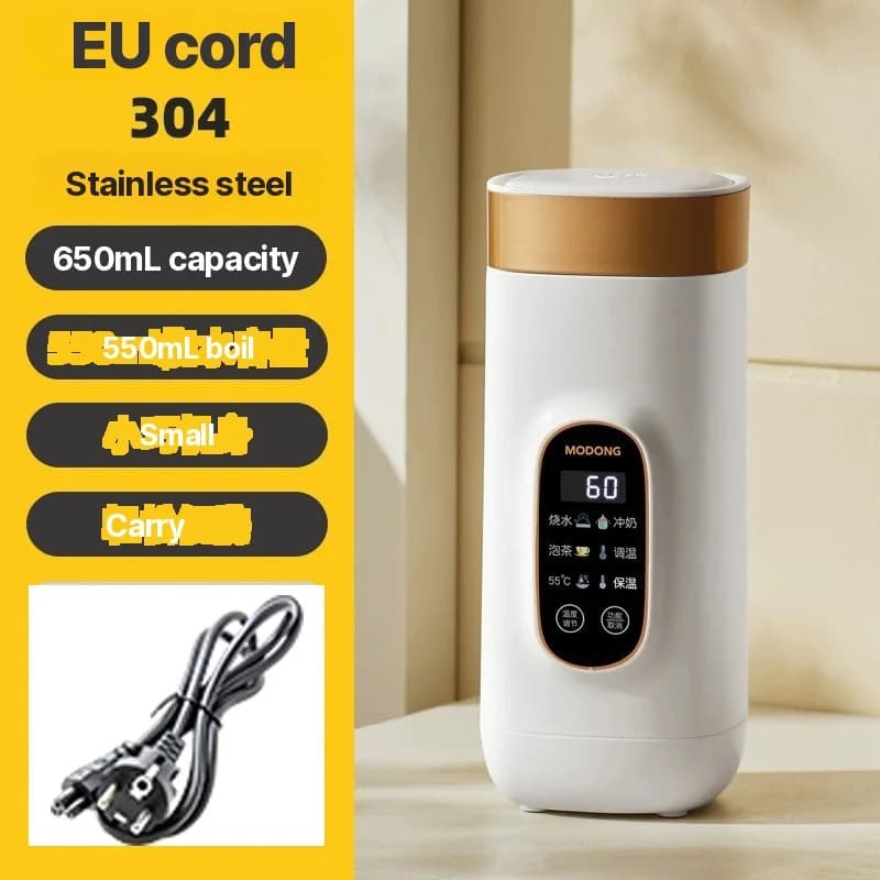 Pārnēsājama elektriskā sildīšanas krūze 650ml ar 304 vai 316 iekšējo slāni