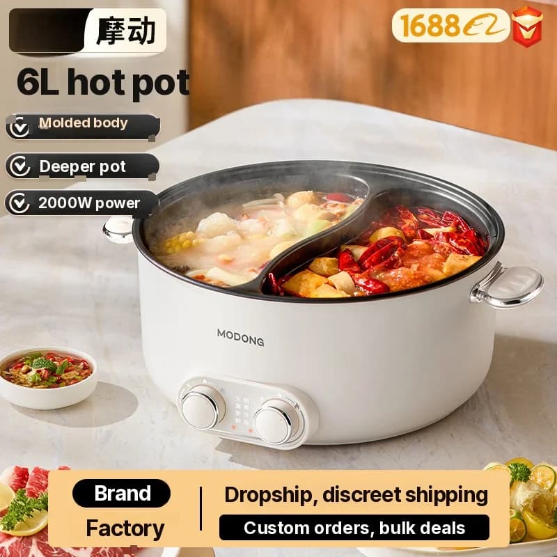 6L divzonu elektriskais karstais pods ar neatkarīgu temperatūras kontroli