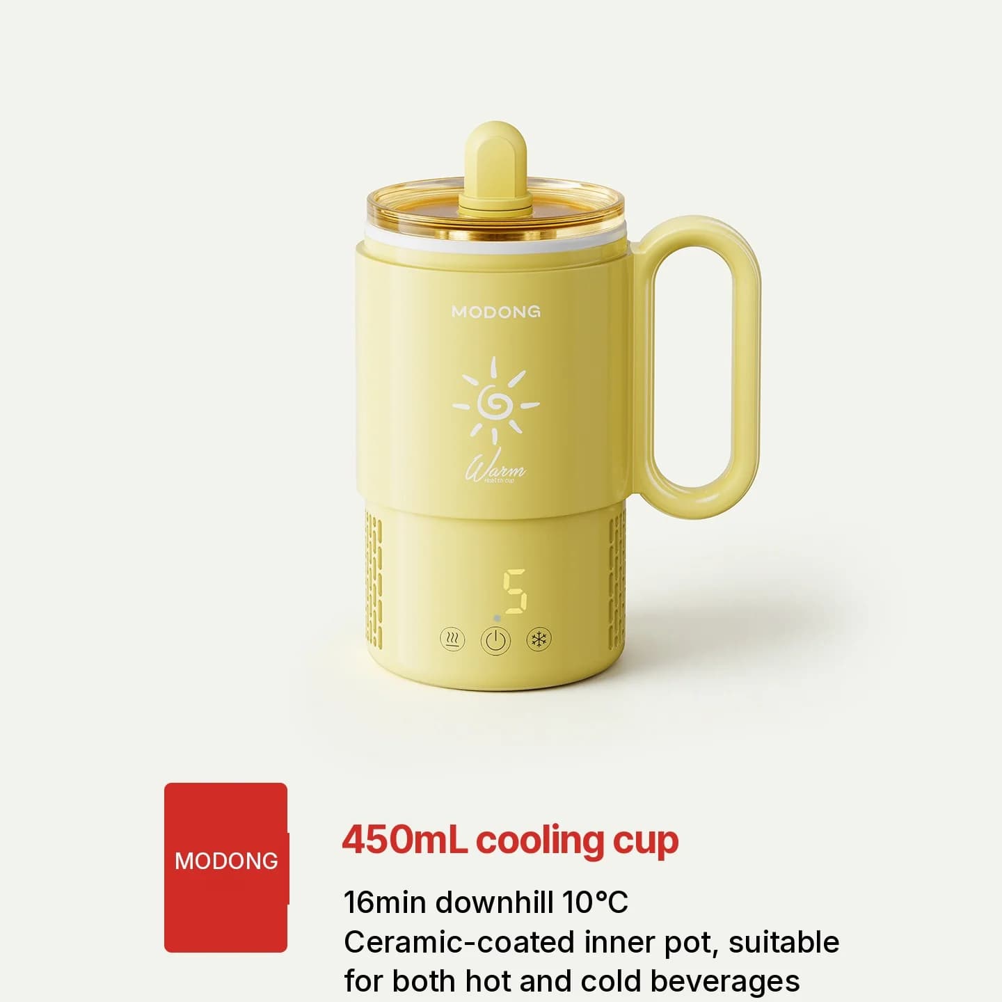 Mini dzesēšanas un sildīšanas krūze 450mL 36W skārienvadība