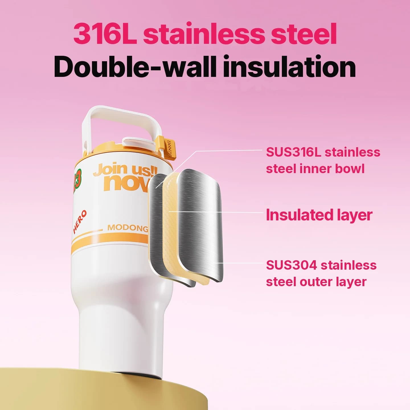 Elektriskā apsildāmā krūze ar maisīšanas funkciju, 220V portatīva