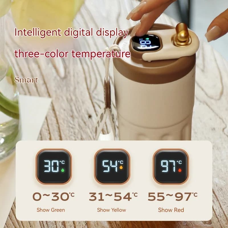 450 ml termo pudele ar temperatūras displeju